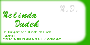 melinda dudek business card